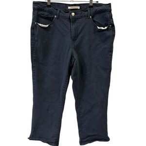 Levis Blue Classic Capri High Waist Lightweight Stretch Jeans Womens 12 31 Waist